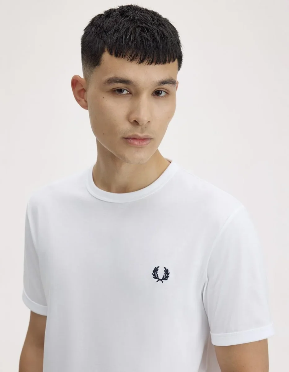 Camiseta FRED PERRY M3519 - White - Imagen 3