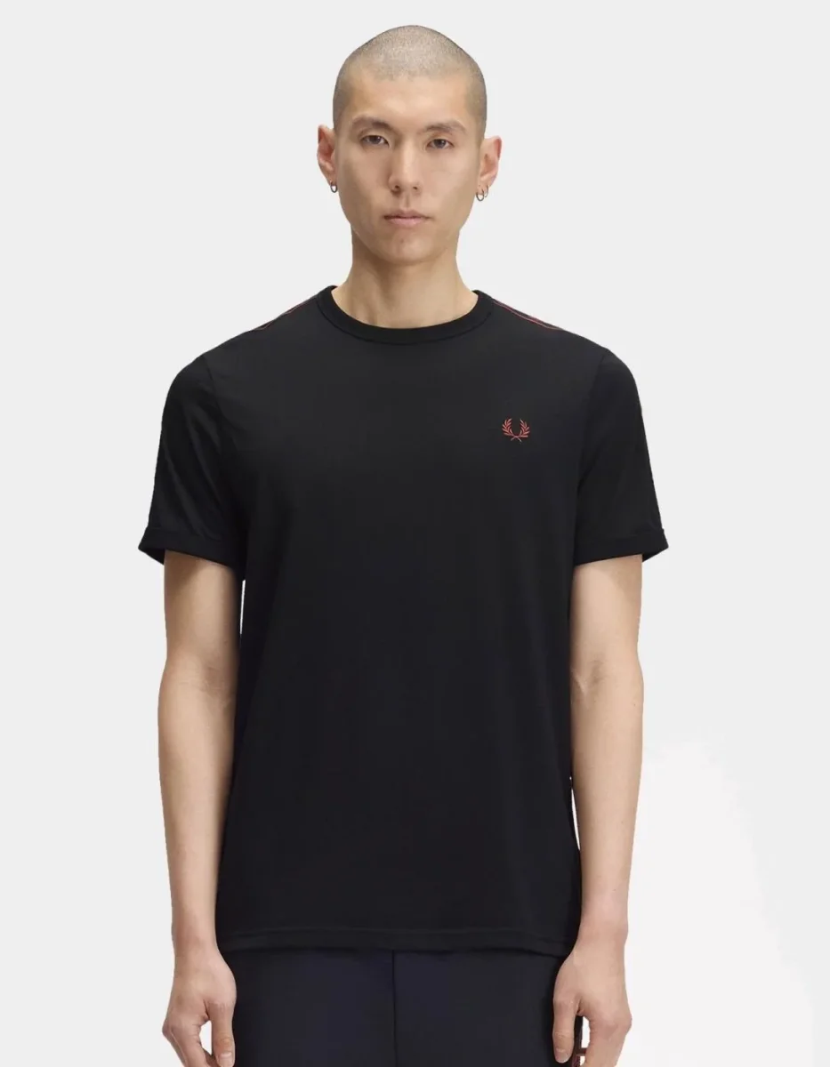 Camiseta FRED PERRY M4613 - Black - Imagen 2