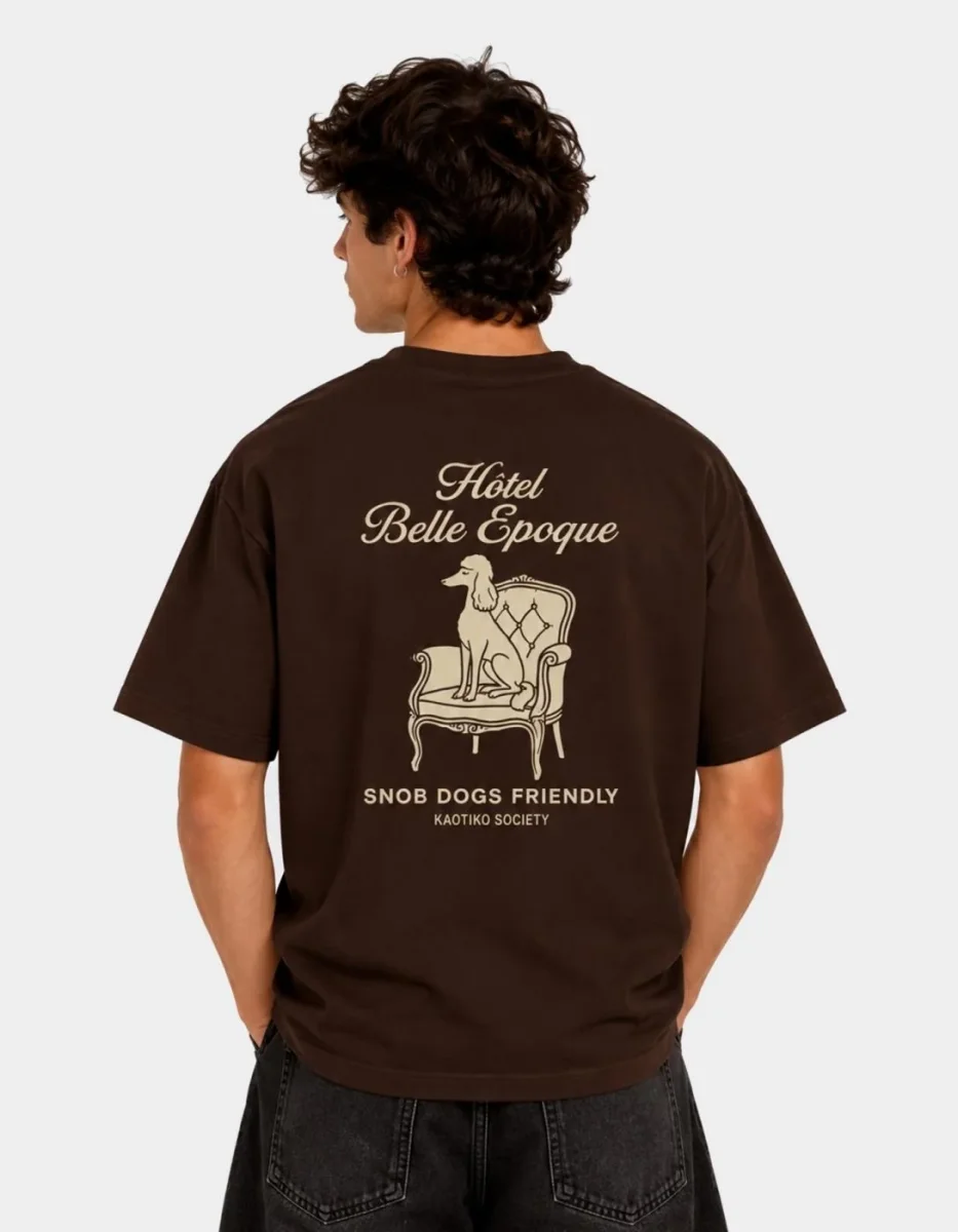 Camiseta KAOTIKO REGULAR SNOB DOG - Brown - Imagen 2