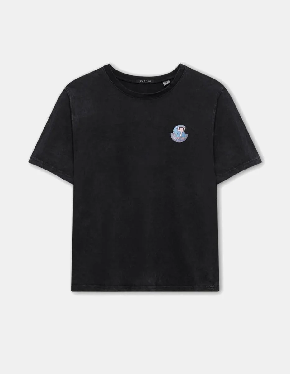 Camiseta KAOTIKO WASHED TIMELESS IMMENSITY - Black - Imagen 5
