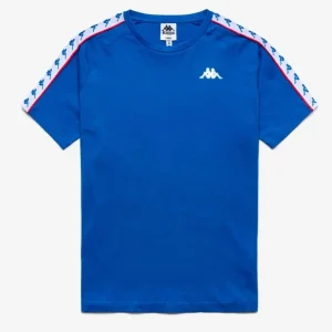 Camiseta KAPPA COEN SLIM - Blue France/Red Md Coral/Whit
