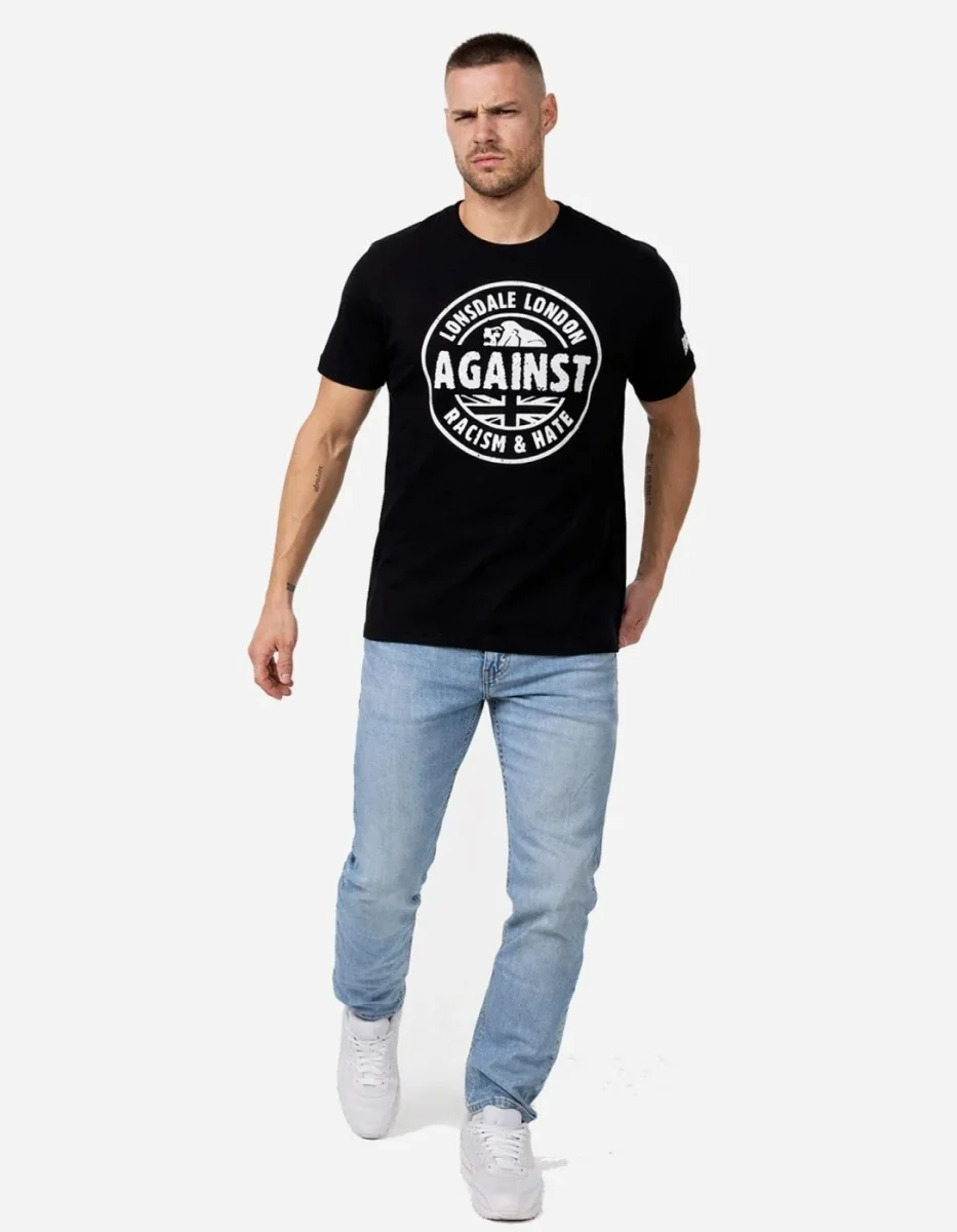 Camiseta LONSDALE AGAINST RACISM - Black - Imagen 4