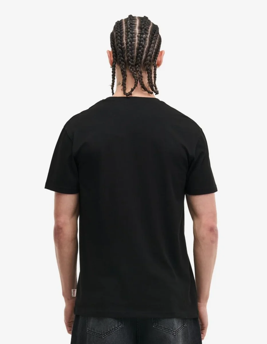 Camiseta LONSDALE AYCLIFFE - Black/Oxblood/Yellow - Imagen 3