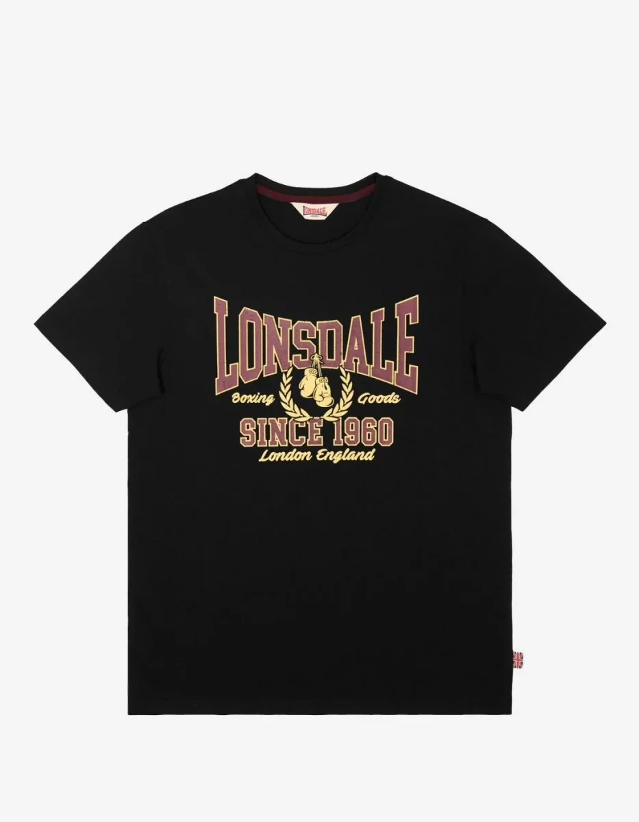 Camiseta LONSDALE AYCLIFFE - Black/Oxblood/Yellow - Imagen 7