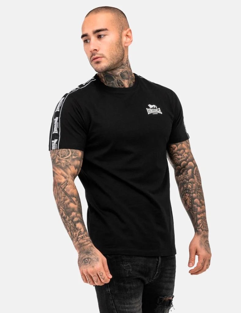 Camiseta LONSDALE BRINDISTER - Black/White - Imagen 2