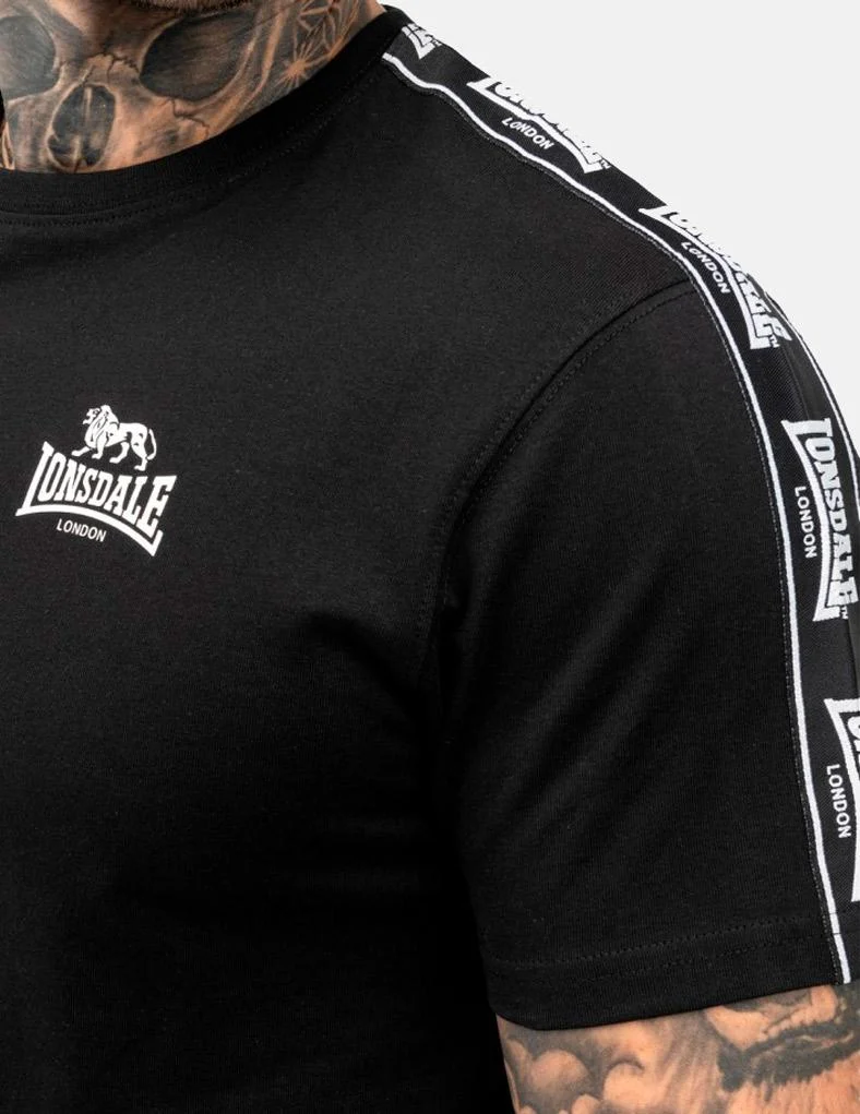 Camiseta LONSDALE BRINDISTER - Black/White - Imagen 3