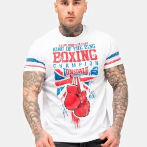 Camiseta LONSDALE CRUGMEER - White/Red/Blue