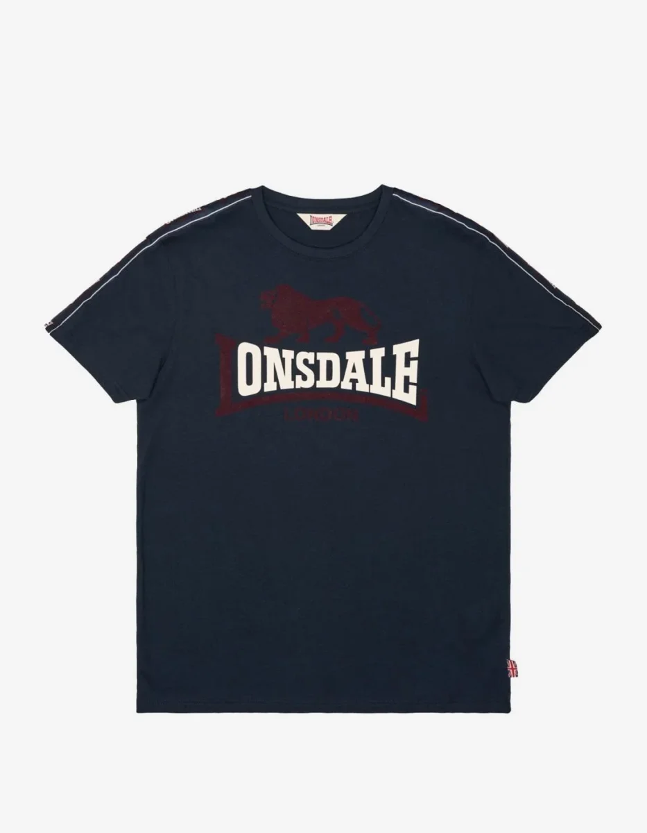 Camiseta LONSDALE ELTON - Dark Navy/Oxblood/Ecru - Imagen 6