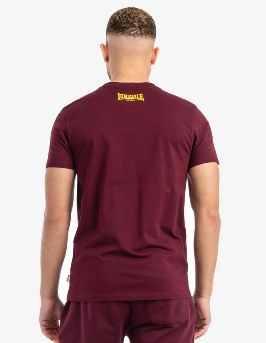 Camiseta LONSDALE GRUTING - Ochre/Oxblood - Imagen 7
