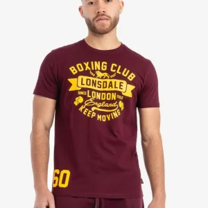 Camiseta LONSDALE GRUTING - Ochre/Oxblood