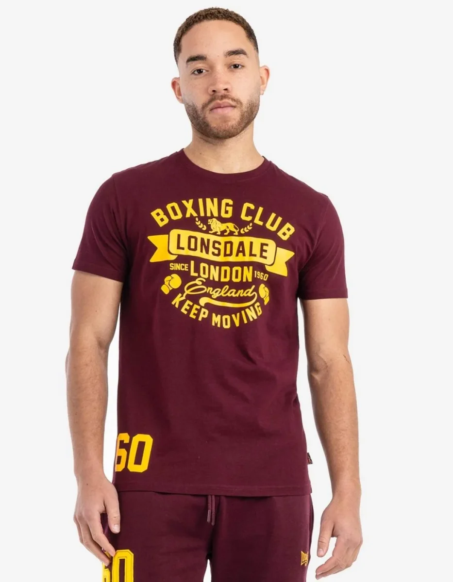 Camiseta LONSDALE GRUTING - Ochre/Oxblood