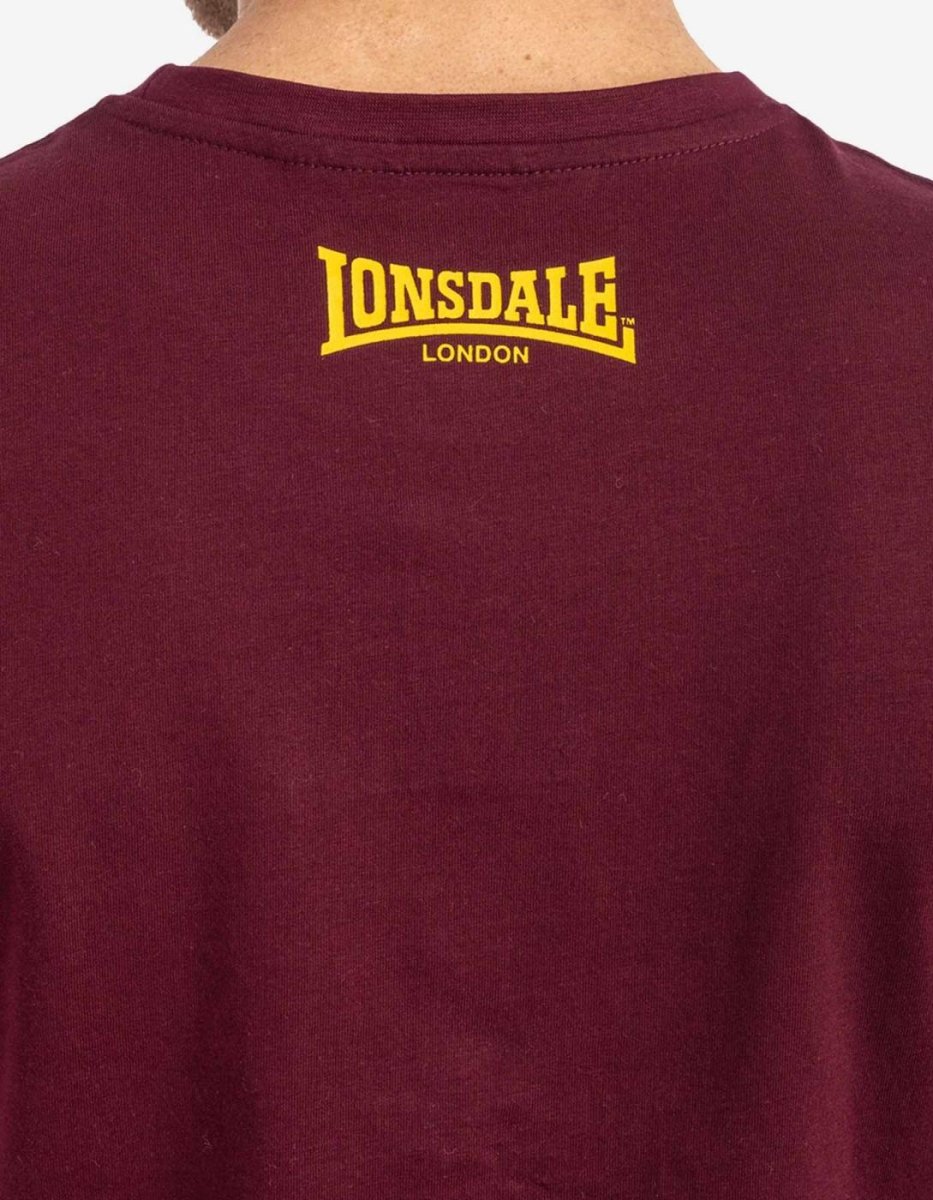 Camiseta LONSDALE GRUTING - Ochre/Oxblood - Imagen 4