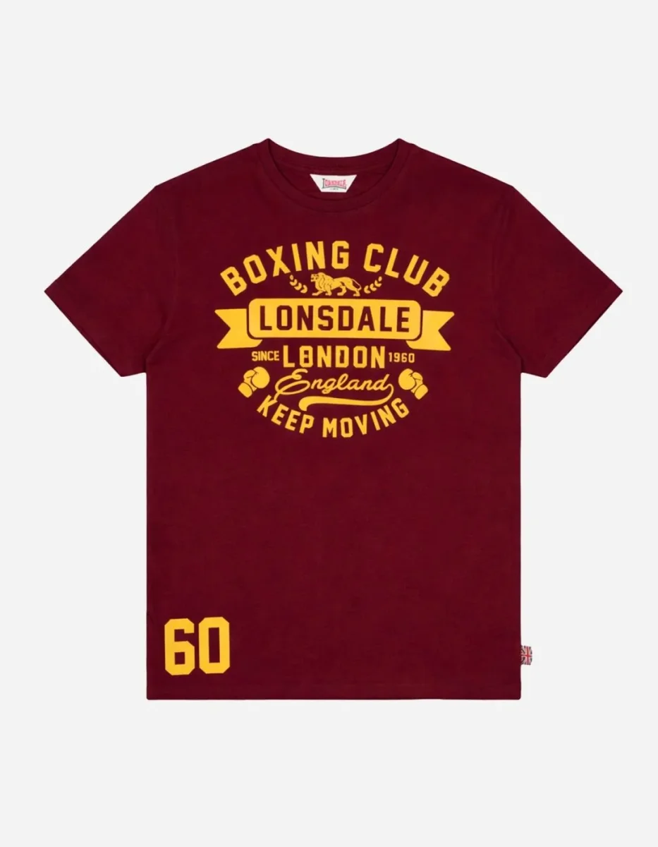 Camiseta LONSDALE GRUTING - Ochre/Oxblood - Imagen 5