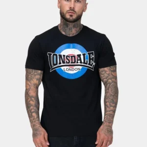 Camiseta LONSDALE HUYTON - Black/White/Blue/Red