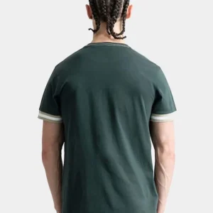 Camiseta LONSDALE KERGORD - Dark Green/White/Light Green