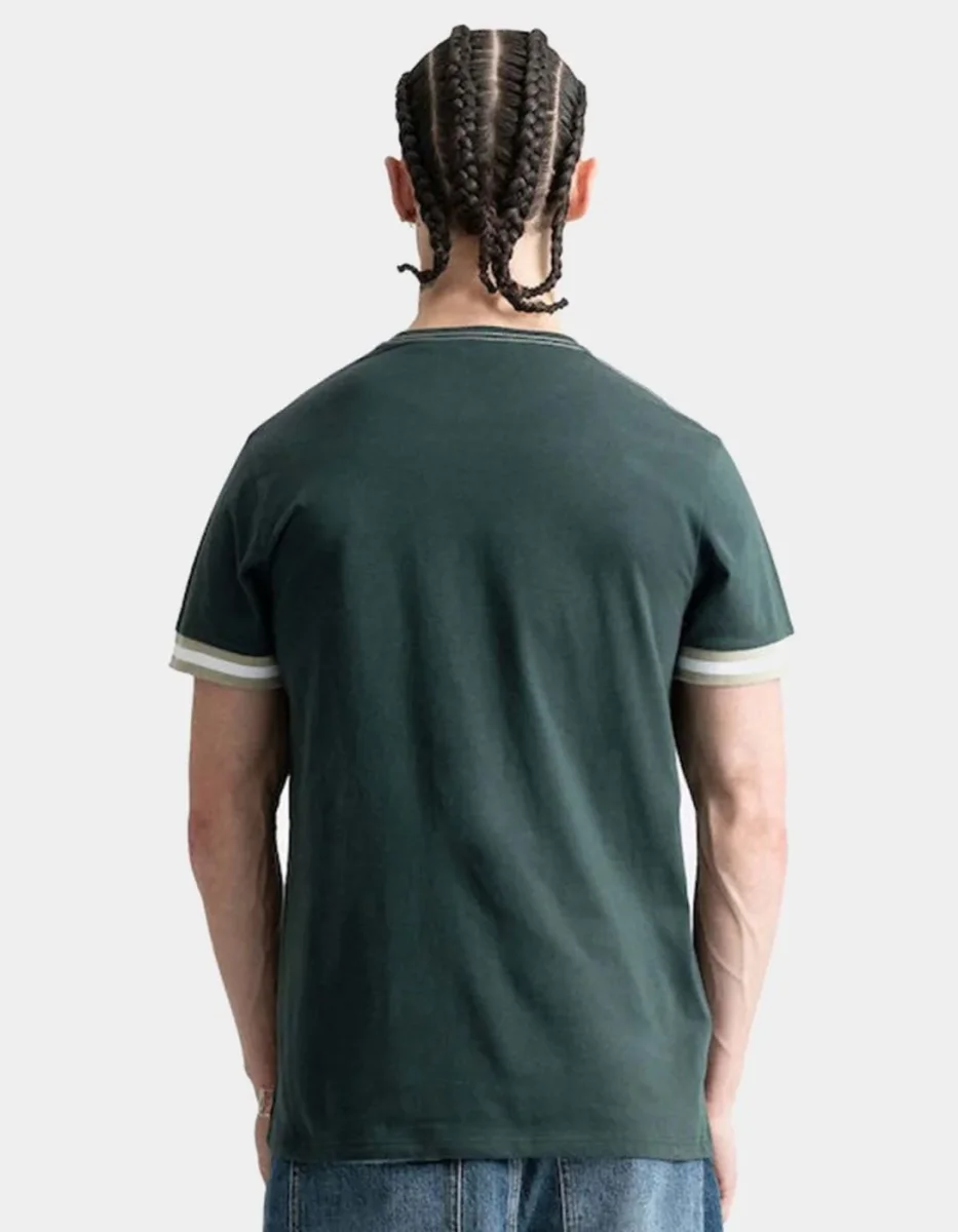 Camiseta LONSDALE KERGORD - Dark Green/White/Light Green