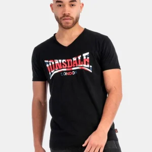 Camiseta LONSDALE STANYDALE - Black/Red/White