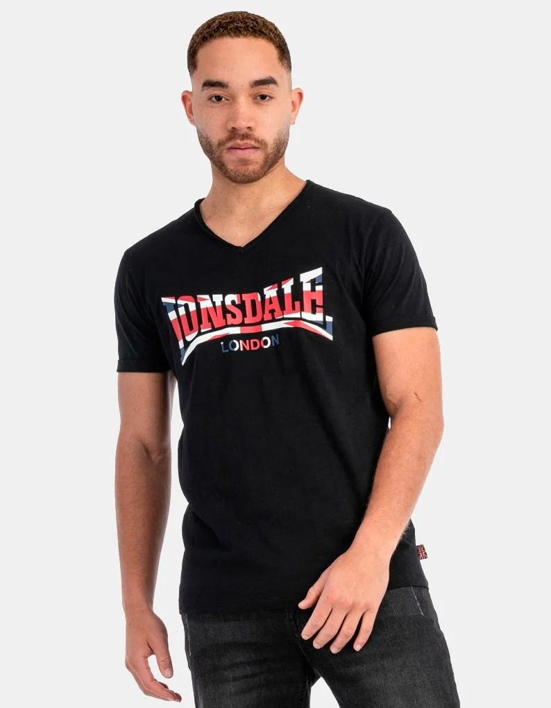 Camiseta LONSDALE STANYDALE - Black/Red/White