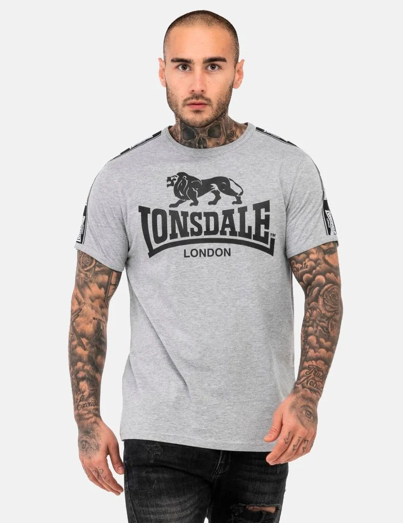 Camiseta LONSDALE STOUR - Marl Grey/Black/White - Imagen 2