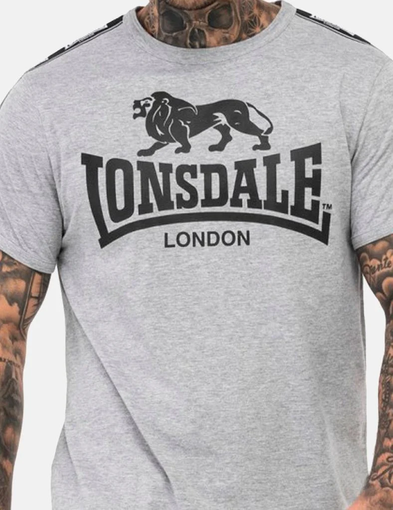 Camiseta LONSDALE STOUR - Marl Grey/Black/White - Imagen 3