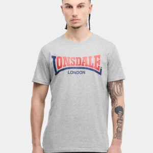 Camiseta LONSDALE TWO TONE - Marl Grey/Navy/Red