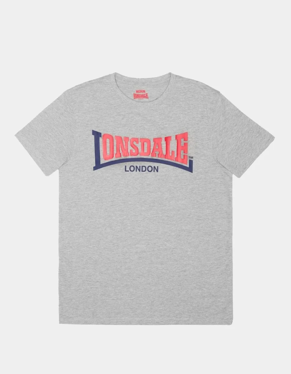 Camiseta LONSDALE TWO TONE - Marl Grey/Navy/Red - Imagen 5