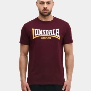 Camiseta LONSDALE TWO TONE - Oxblood/Yellow