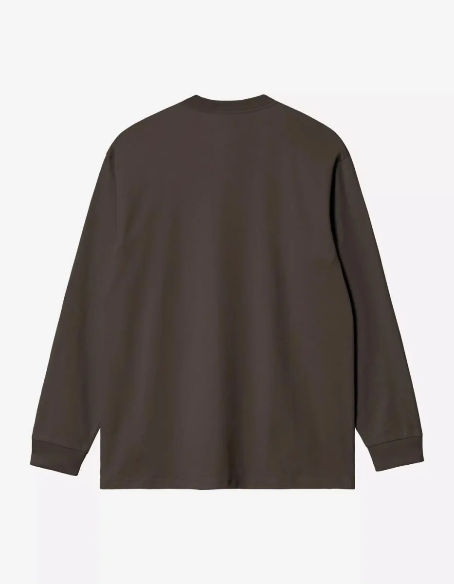 Camiseta Manga Larga CARHARTT WIP CHASE - Shungite / Gold - Imagen 6