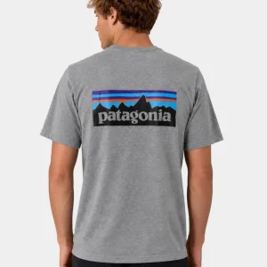 Camiseta PATAGONIA P-6 LOGO RESPONSIBILI - Gravel Heather