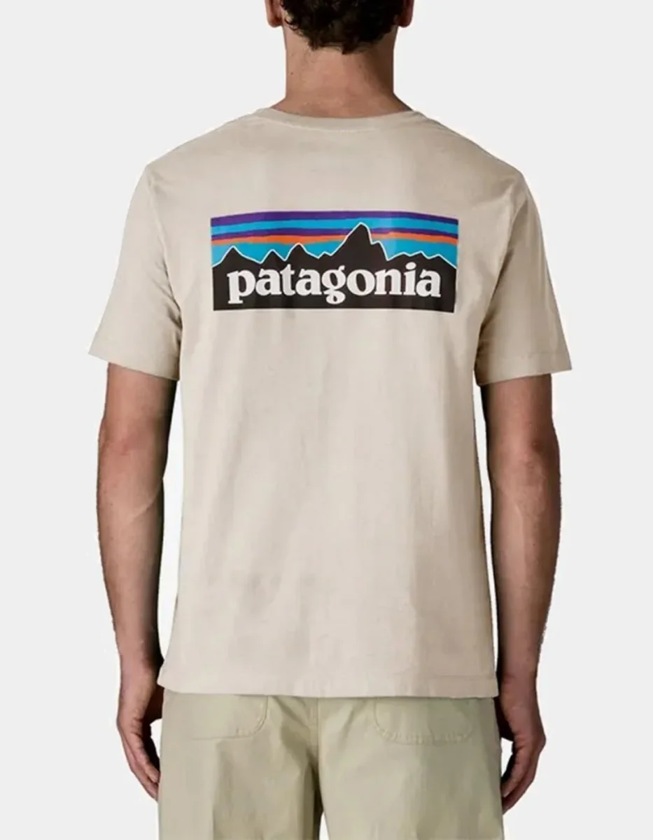 Camiseta PATAGONIA P-6 LOGO - Undyed Natural - Imagen 2