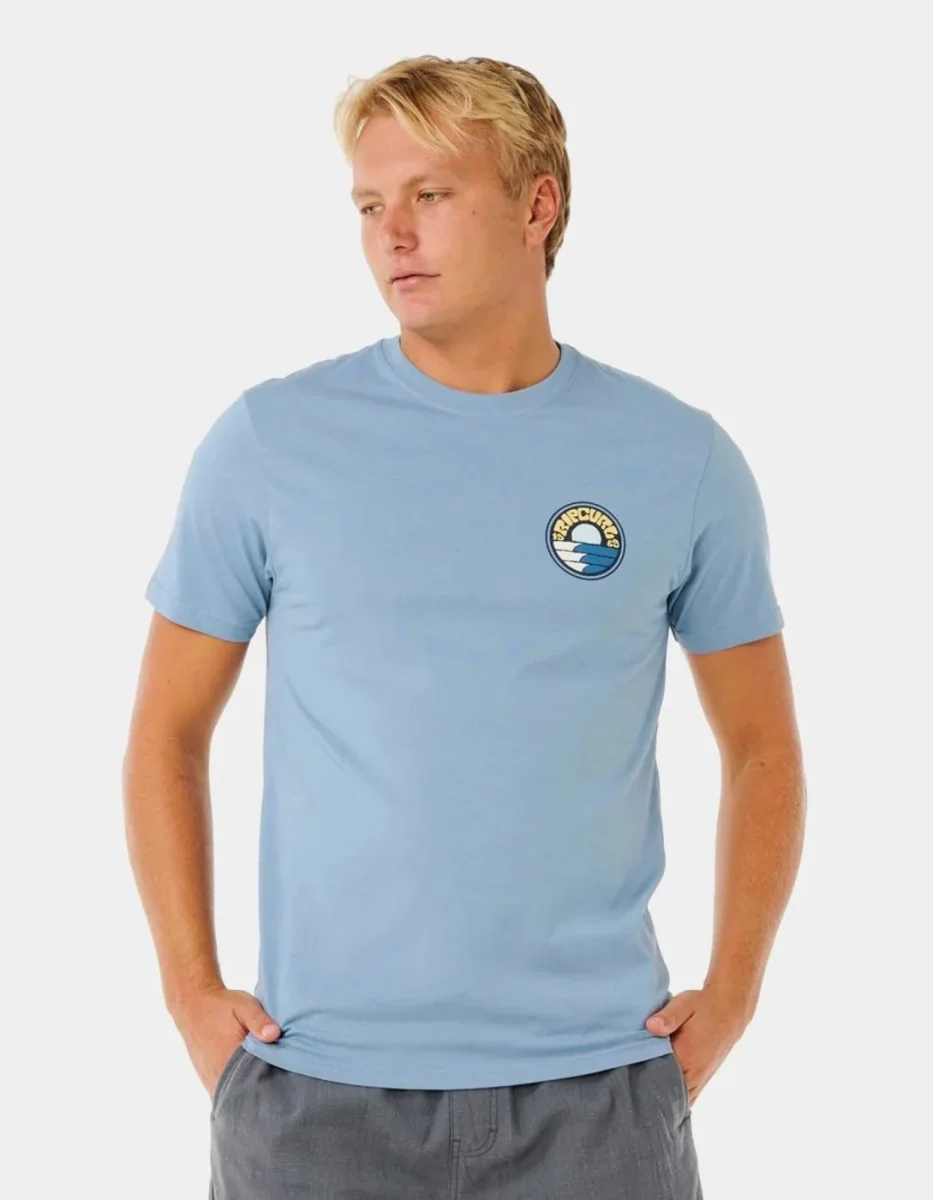 Camiseta RIP CURL PACIFIC RINSE STACKED - Faded Denim - Imagen 2