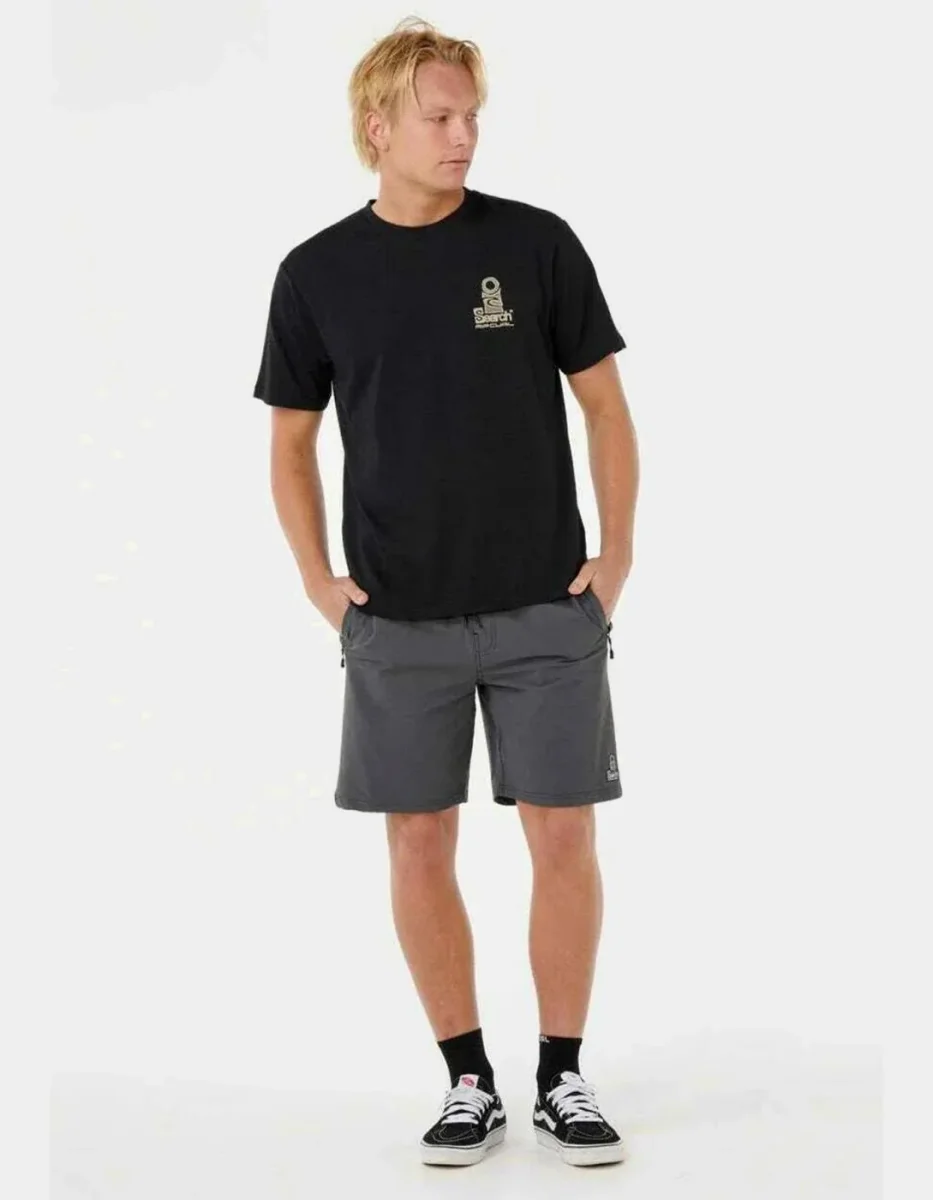 Camiseta VAPORCOOL SEARCH STACK - Black/Olive - Imagen 4