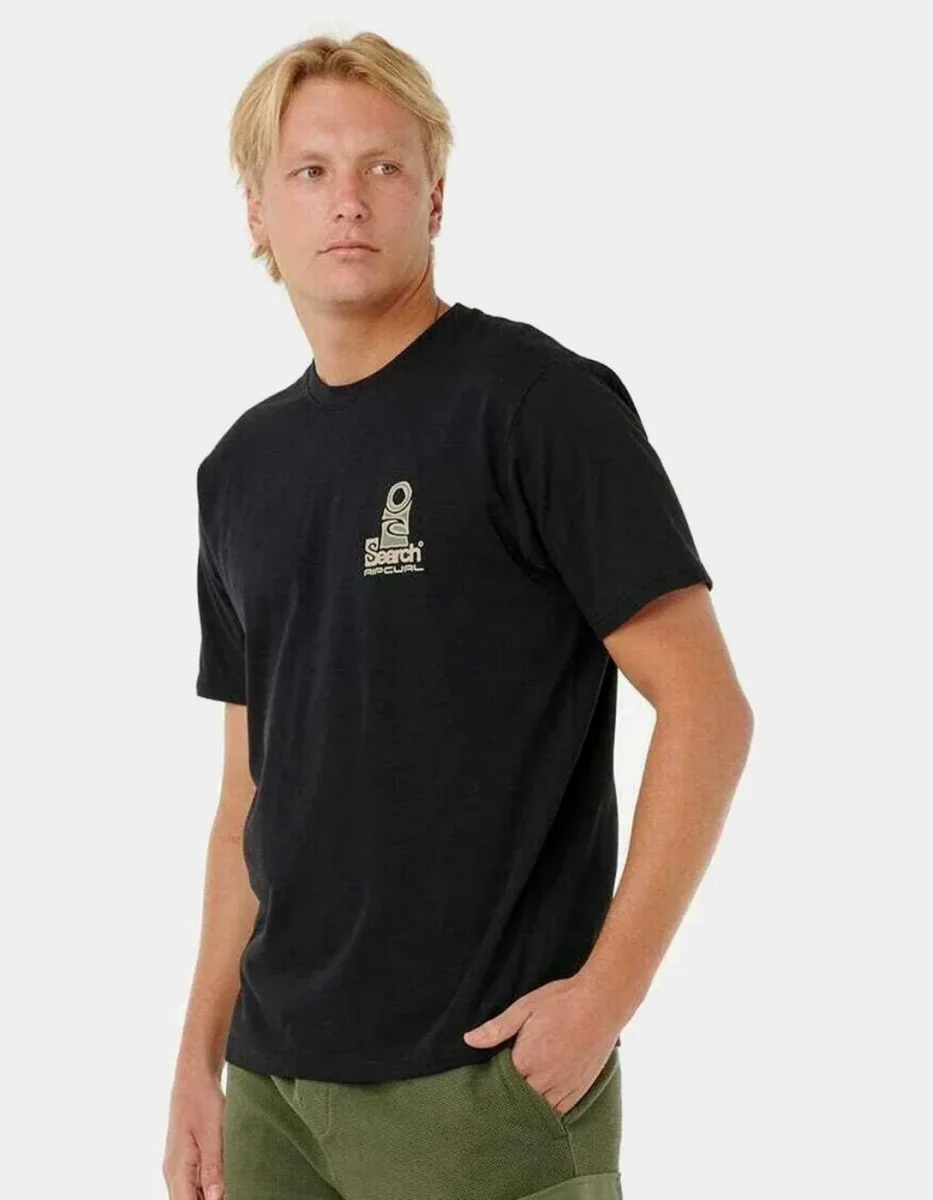 Camiseta VAPORCOOL SEARCH STACK - Black/Olive - Imagen 7