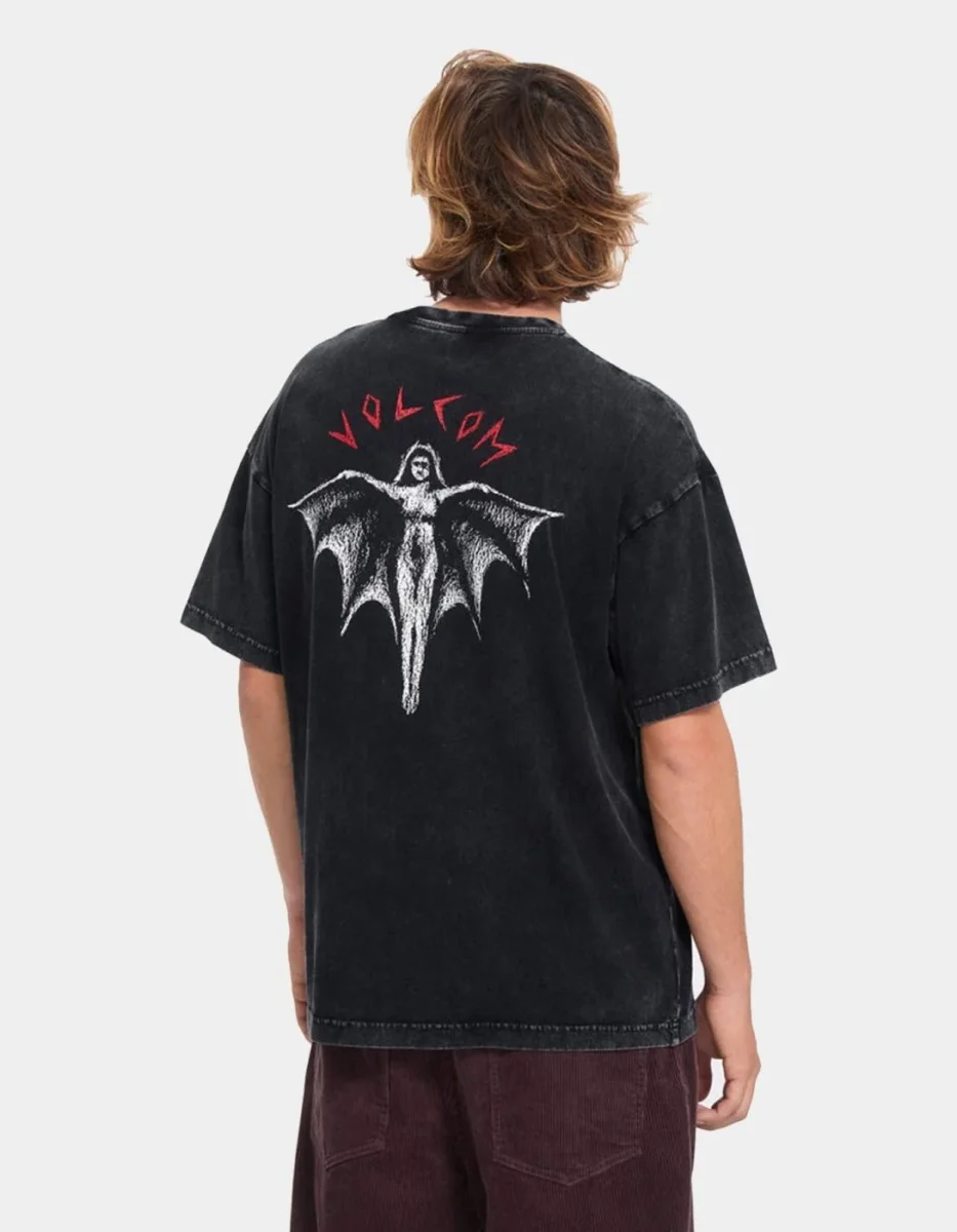 Camiseta VOLCOM WRONG ANGEL LSE SST - Light Acid Black