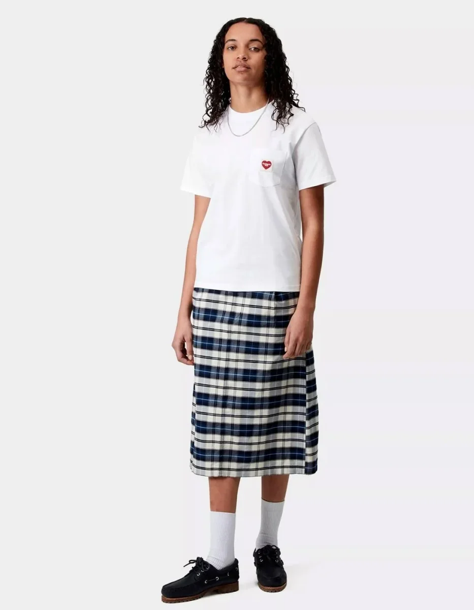 Camiseta W' CARHARTT WIP POCKET HEART- White / Red - Imagen 4