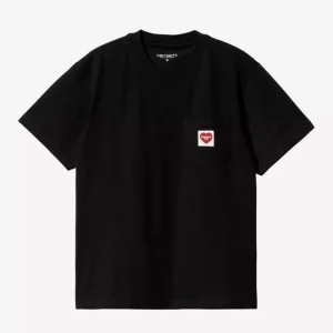 Camiseta CARHARTT WIP W' POCKET HEART- Black / Red