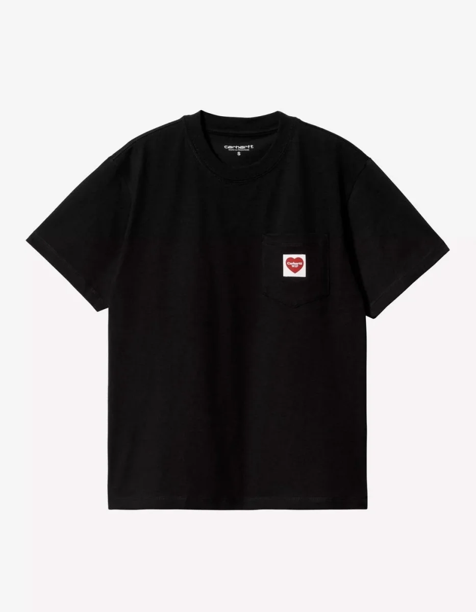 Camiseta CARHARTT WIP W' POCKET HEART- Black / Red
