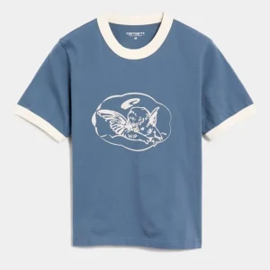Camiseta CARHARTT WIP W' REMINISCING RINGER- Velvet Blue Heavy
