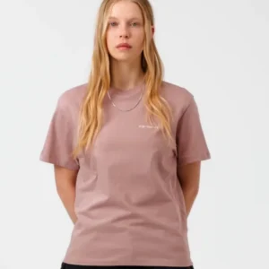 Camiseta CARHARTT WIP W' SCRIPT EMBROIDERY - Gentle Pink / Cin