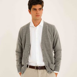 Cardigan Lambswool - Gris