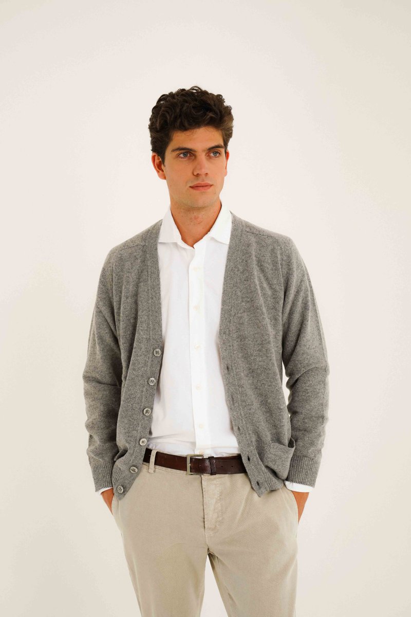 Cardigan Lambswool - Gris - Imagen 2