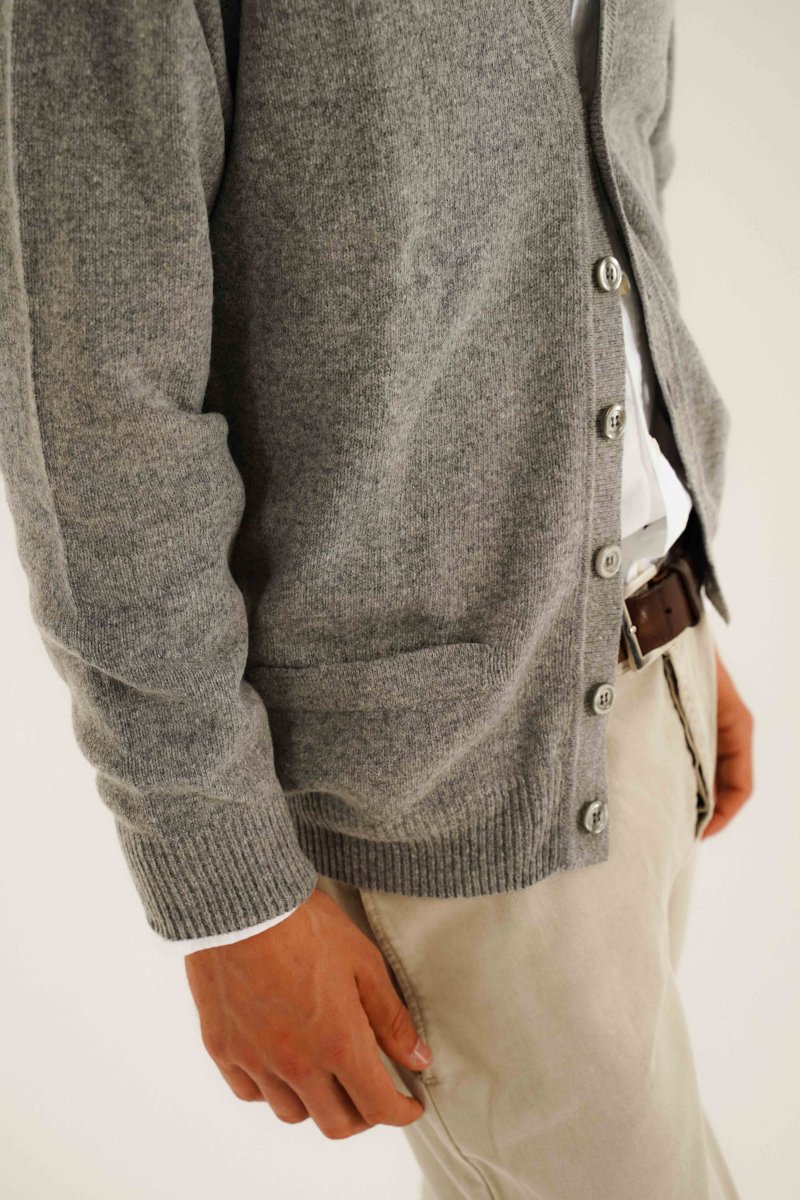 Cardigan Lambswool - Gris - Imagen 4