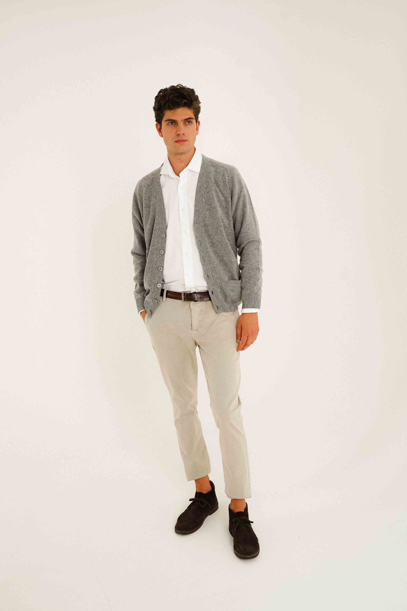 Cardigan Lambswool - Gris - Imagen 3