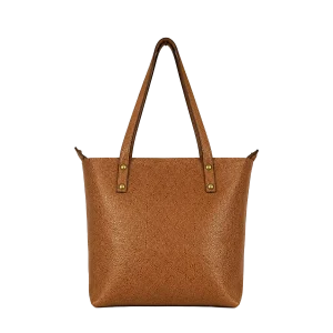 Cartera de Cuero Camel con Diseño Minimalista