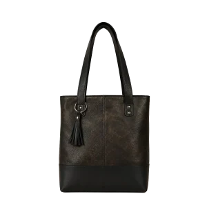 Cartera de Cuero Negra con Diseño Clásico
