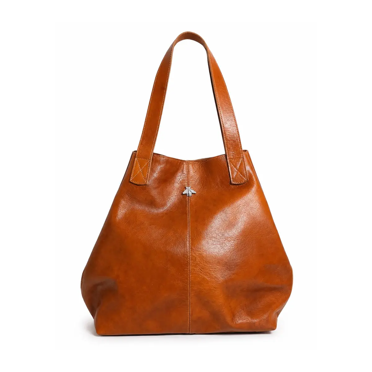 Bolso Tote de Cuero Color Suela – Diseño 2 en 1