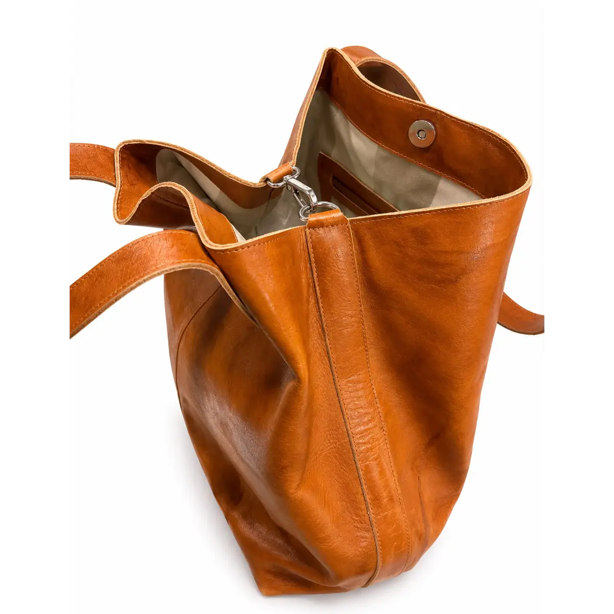Bolso Tote de Cuero Color Suela – Diseño 2 en 1 - Imagen 5