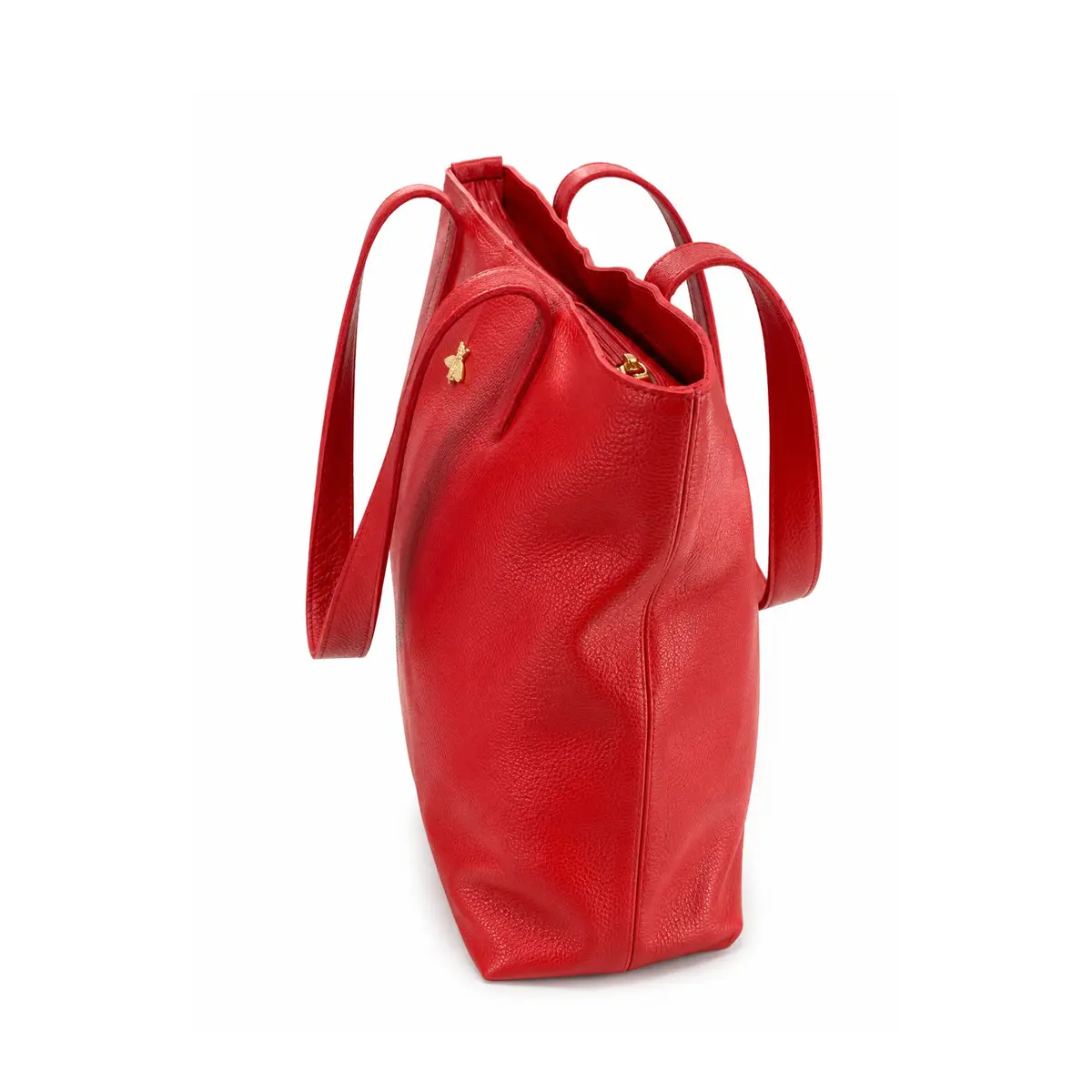 Cartera Tote de Cuero Roja - Imagen 3