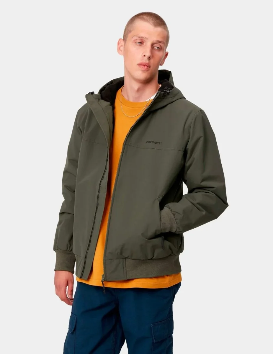 Cazadora CARHARTT WIP HOODED SAIL - Cypress / Black - Imagen 3