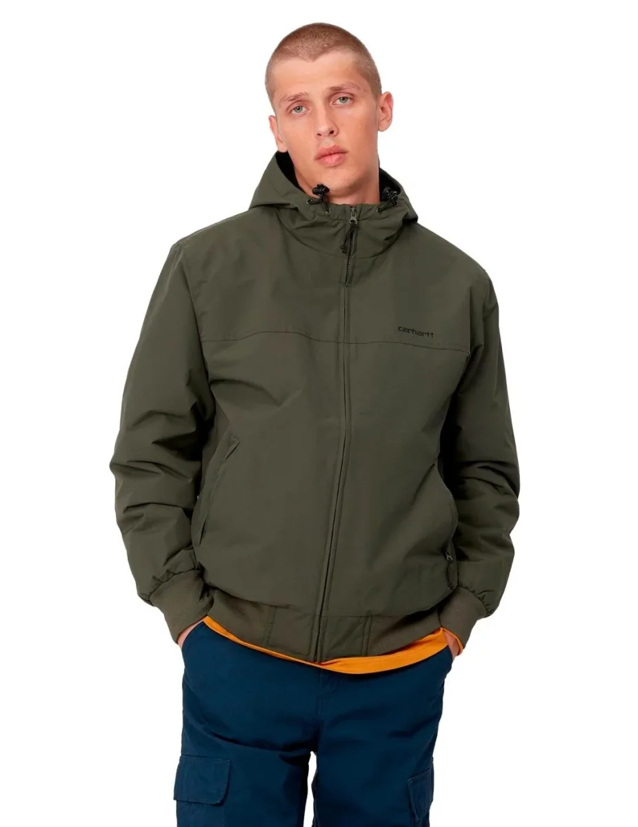 Cazadora CARHARTT WIP HOODED SAIL - Cypress / Black - Imagen 9
